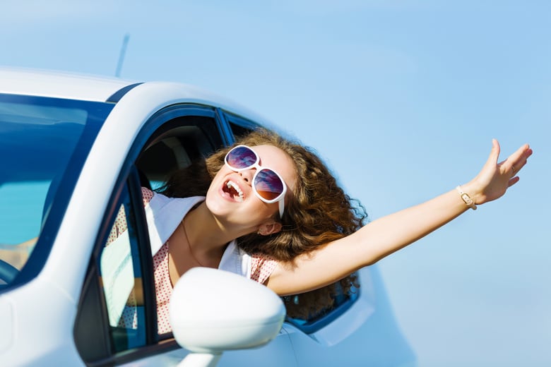 Woman Driving Car